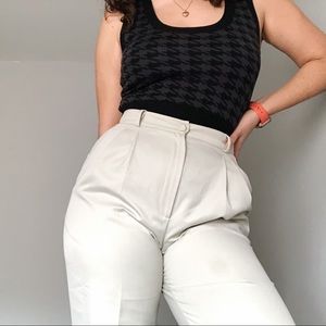 Haggar cream high waisted trousers